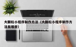 利津大颗粒小程序制作方法（大颗粒小程序制作方法有哪些）